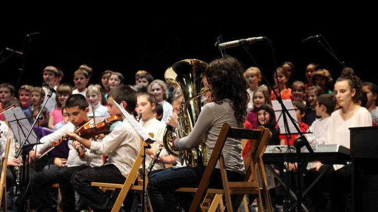 Kontzertu anitza eskaini du Antxieta Musika Eskolak Santa Xexili omentzeko