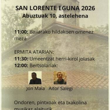 Ospakizuna San Lorente auzoan