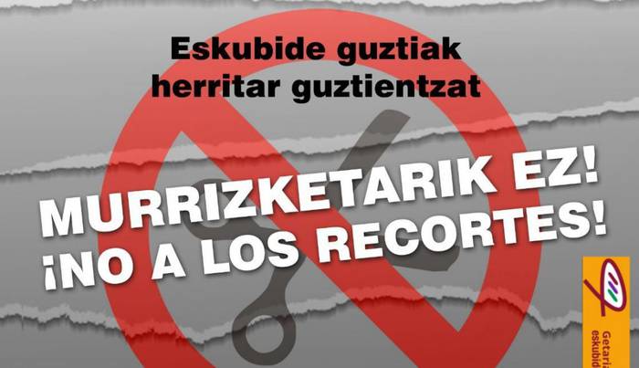 Elkarretaratzea egingo dute asteartean Getarian Diru-sarrerak Bermatzeko laguntza kenduko dutela salatzeko