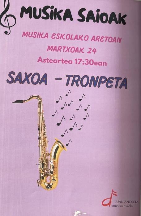 Musika saioa: saxoa eta tronpeta