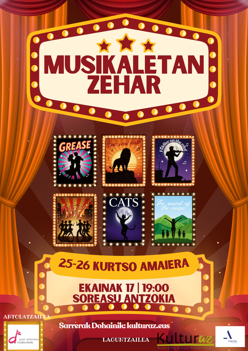 Kurtso amaierako emanaldia: Musikaletan zehar
