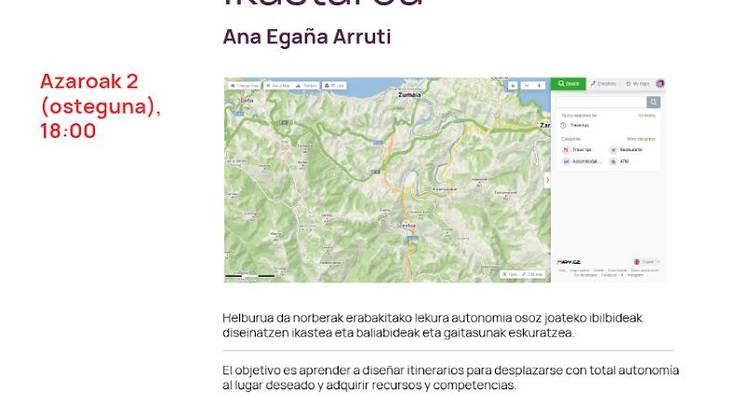 Mapy.cz aplikazioa erabiltzen ikasteko ikastaroa