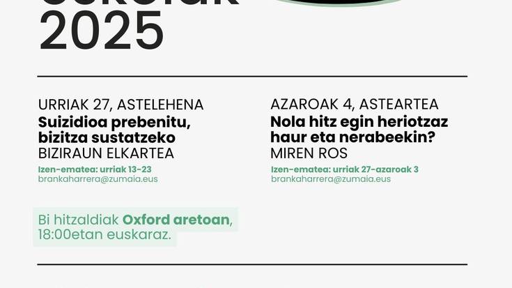 Hitzaldia: 'Suizidioa prebenitu, bizitza sustatzeko'