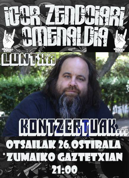 Igor Zendoia zena omenduko dute, gaur, Zumaiako Gaztetxean