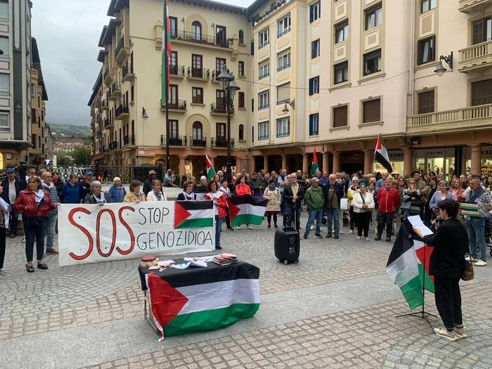 Palestinaren kontrako genozidioa gelditzeko aldarritu dute zarauztarrek