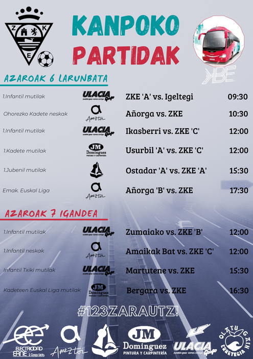 Asteburuko futbol partidak