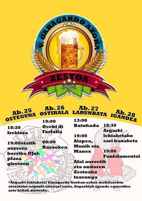 Musikak eta jai giroak ez dute hutsik egingo Zestoako Garagardo Azokan