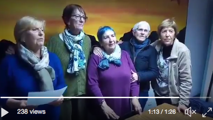 Bideoa: Emakume pentsiodunek ere bat egin dute greba feministarekin