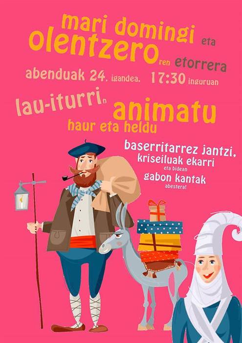 Olentzero eta Mari Domingiren bisita
