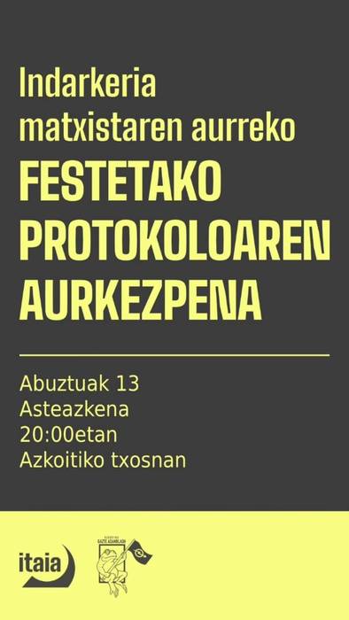 Itaiaren erasoen aurkako protokoloaren aurkezpena