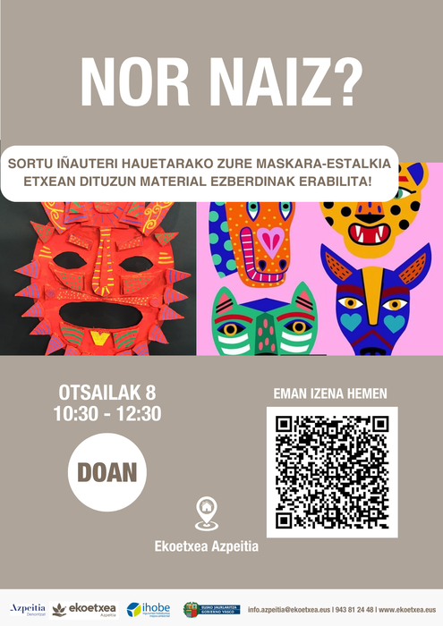 Inauterietarako maskarak sortzeko tailerra