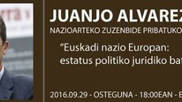 Juanjo Alvarezen hitzaldia izango da ostegunean Elkargunean