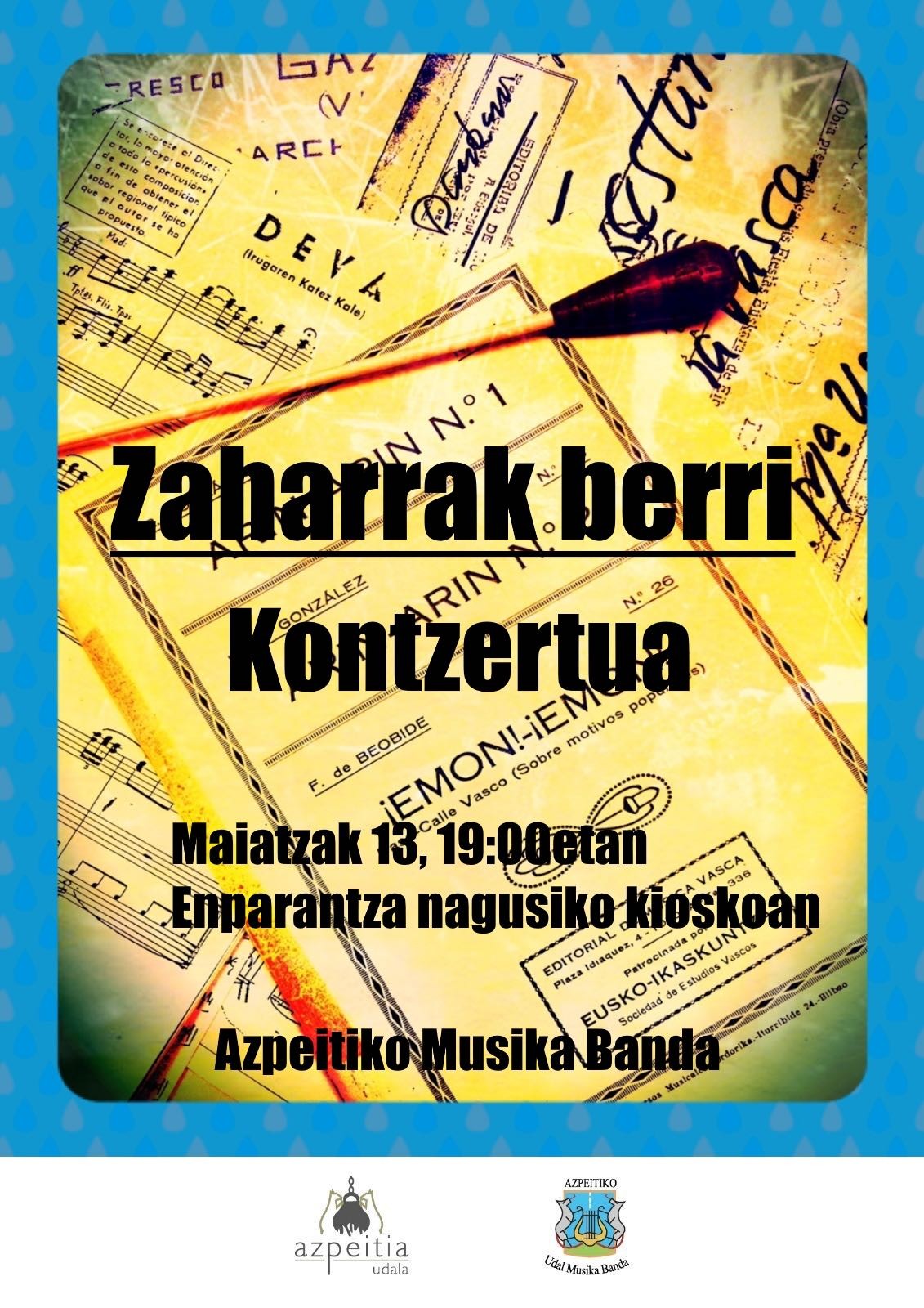 'Zaharrak berri' kontzertua eskainiko du Udal Musika Bandak, zapatuan