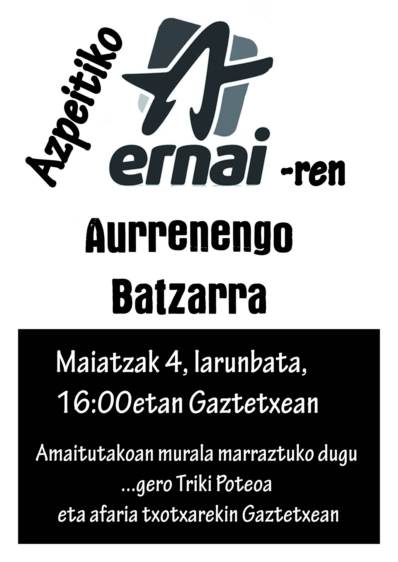 Aurreneko batzarra egingo du Azpeitiko Ernaik, zapatuan