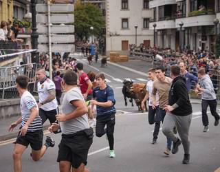 Done Jakue kaleko jan-edanarekin eta helduen entzierroarekin agurtu dute 16. Zezen Beltz Asteburua