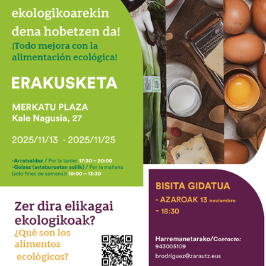 Erakusketa: 'Elikadura ekologikoarekin dena hobetzen da'