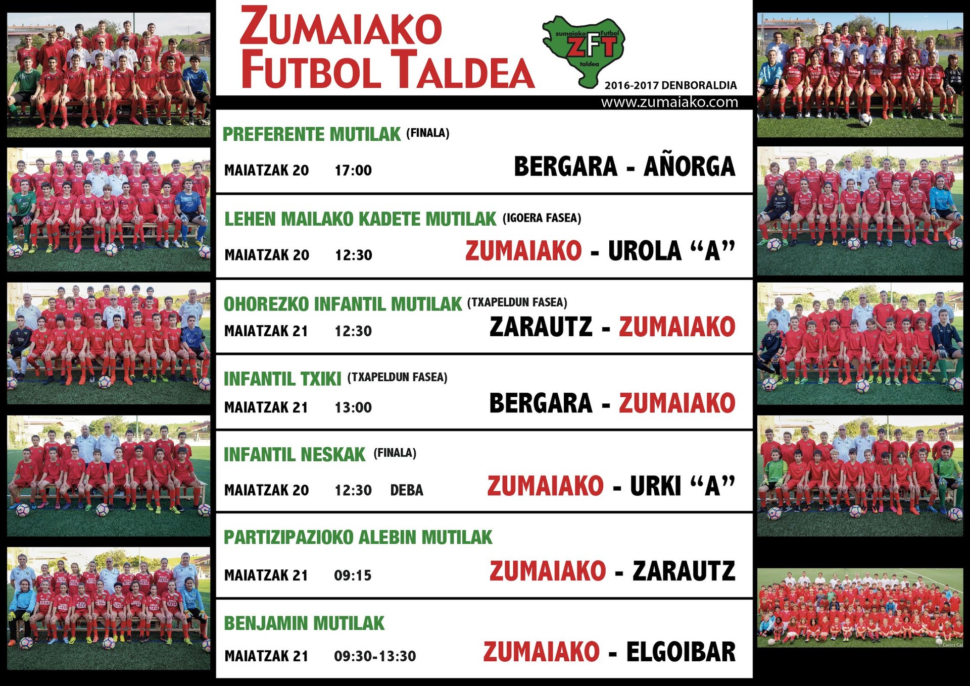 ​Astebukaerako Zumaiko Futbol Taldearen partiduak  