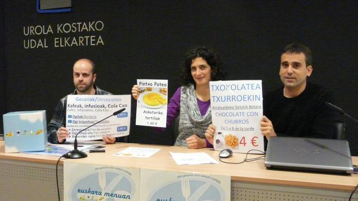 Ostalaritzako menuak euskaraz jartzeko kanpaina jarri du martxan Udal Elkarteak