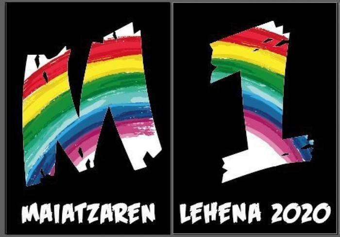 Maiatzaren Lehenerako gehiengo sindikalak aukeratu duen ikurra balkoietan jartzera dei egin dute ELAk eta LABek