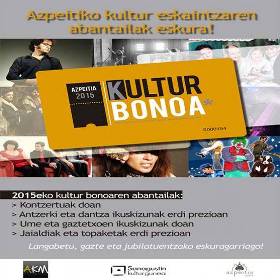 Kulturaz gozatzeko, 2015eko Kultur Bonoa eskuragarri