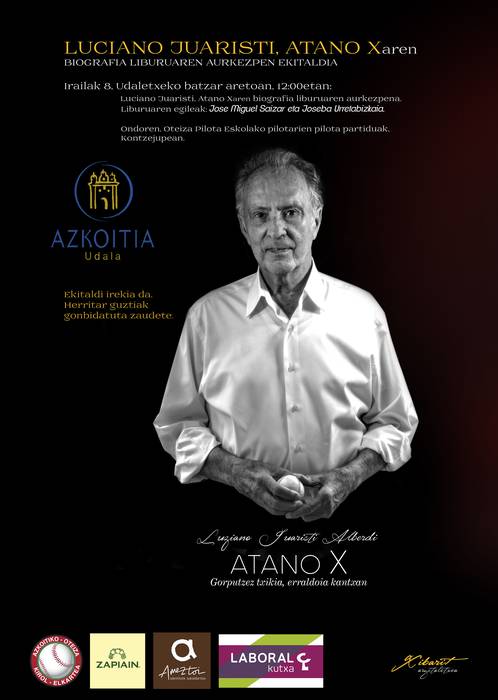 'Atano X.a'-ren biografia liburua aurkeztuko dute