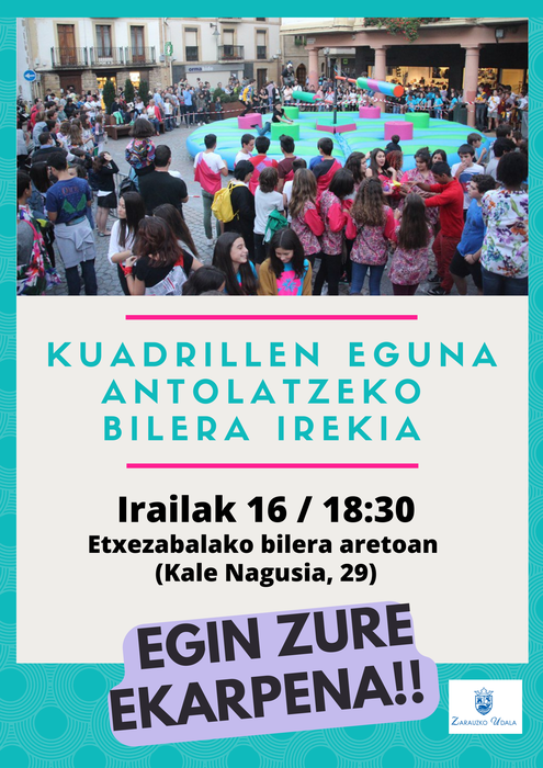 Kuadrillen Eguna prestatzeko bilera irekia