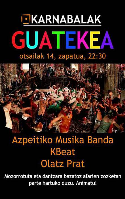 Inauterietako guatekea egingo dute larunbatean, Sanagustin kulturgunean