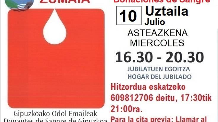 Odola emateko txandak telefonoz hartu daitezke