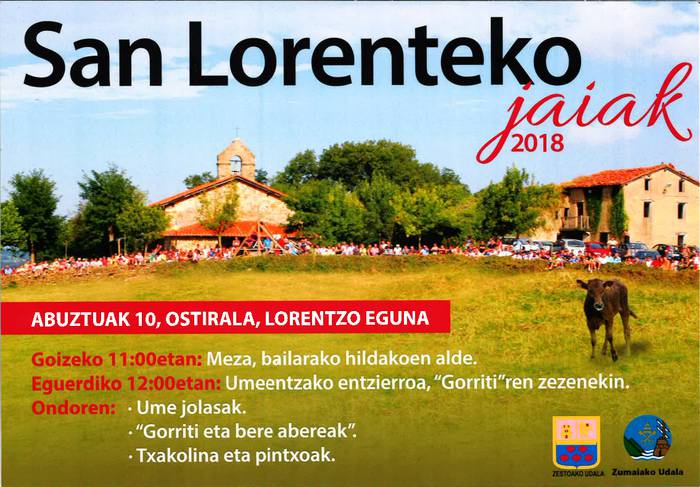 San Lorenteko jaiak ospatuko dituzte abuztuaren 10ean