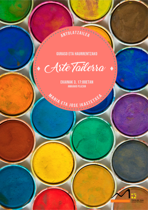 Arte tailerra kalera aterako du Maria eta Jose ikastetxeak