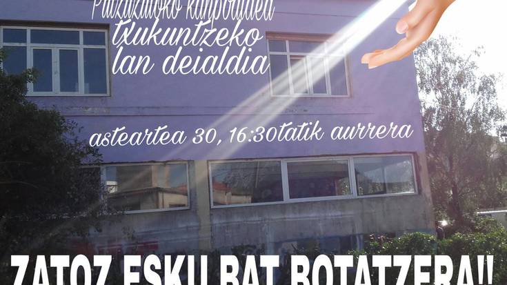 Auzolana bihar, gaztetxe kanpoa txukuntzeko