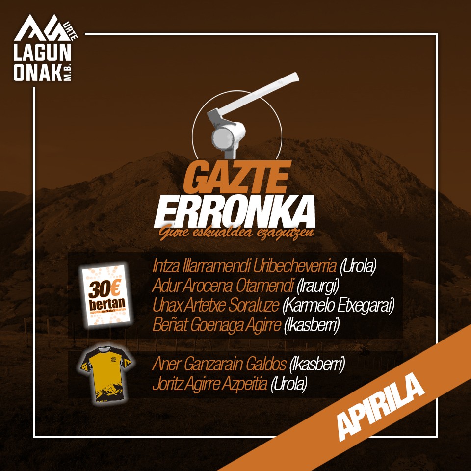 #GazteErronkaren apirileko sariak