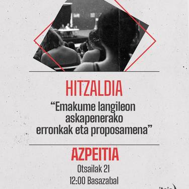 Hitzaldia: 'Emakume langileon askapenerako erronkak eta proposamena'