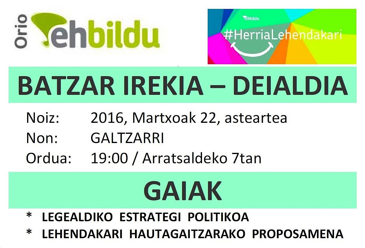 BATZAR IREKIA - DEIALDIA