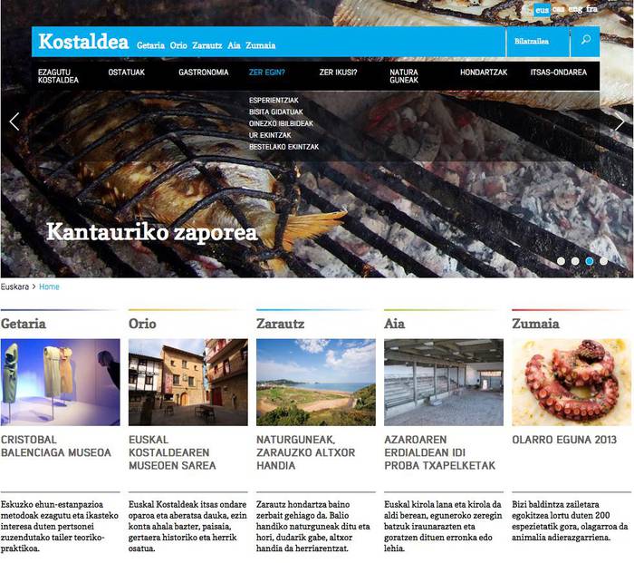 Eskualdeko turismo webgunea berritu dute