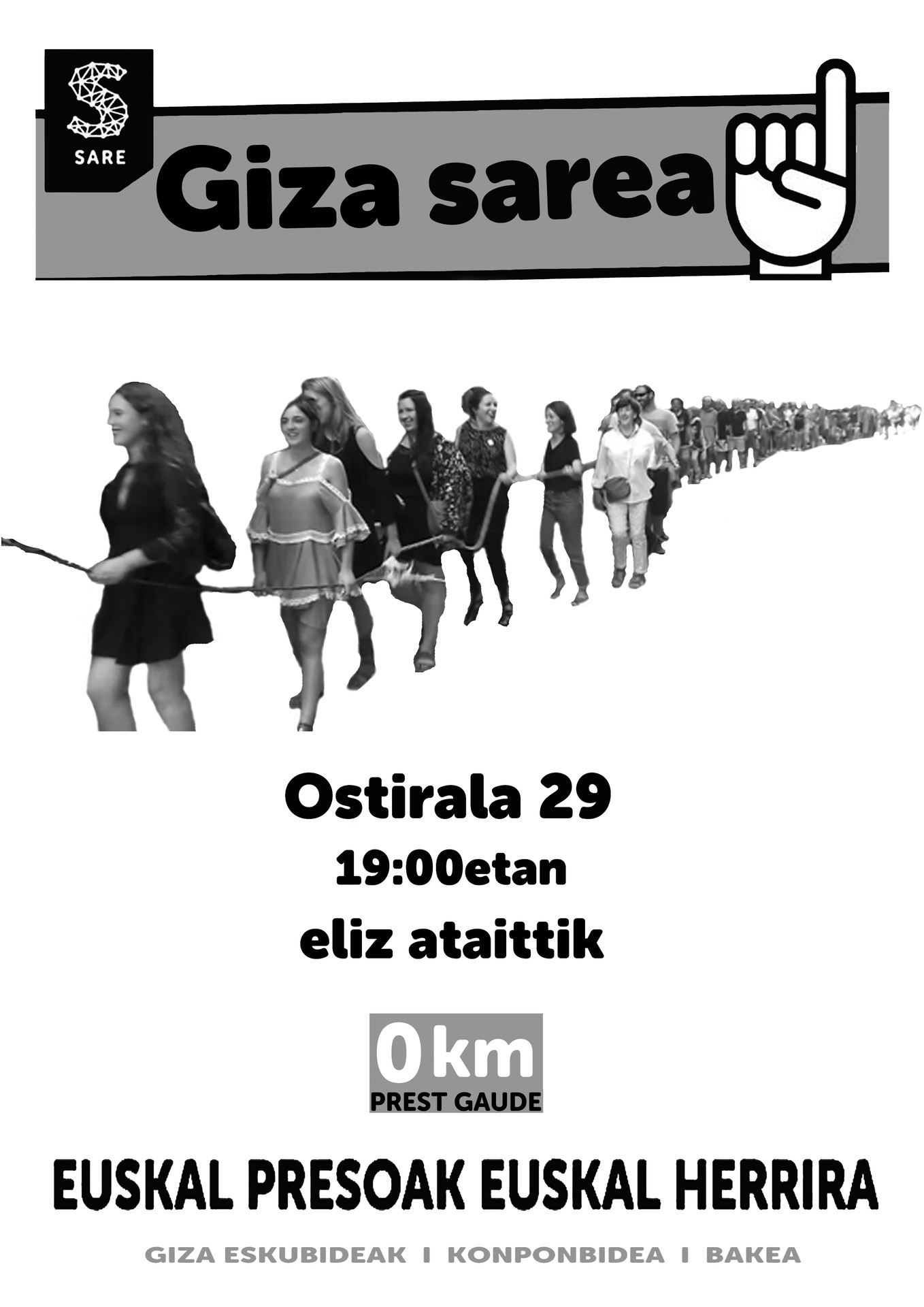 Larriki gaixorik diren presoen askatasuna aldarrikatzeko giza sarea