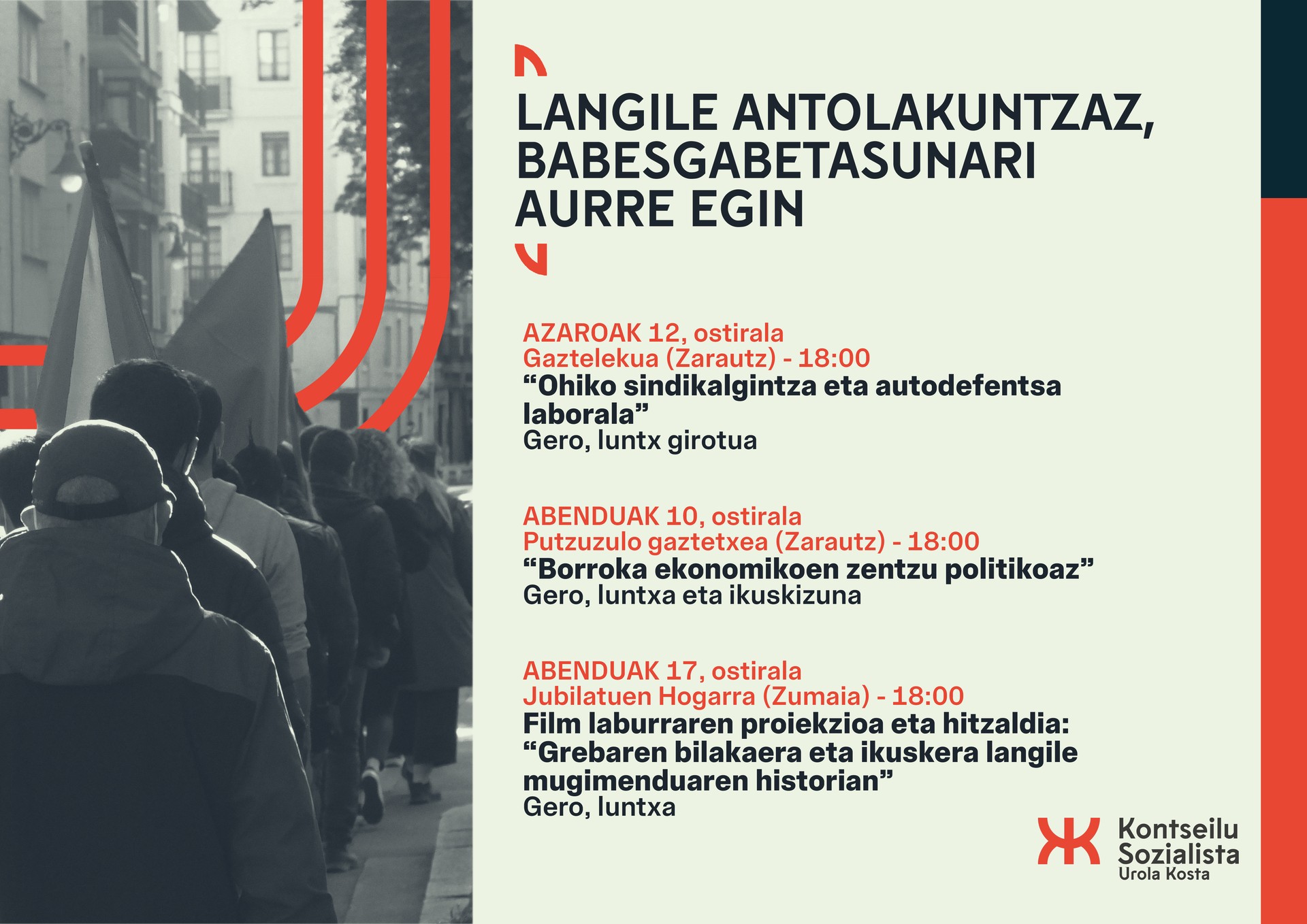 Hainbat hitzaldi antolatu ditu Kontseilu Sozialistak datozen asteetarako