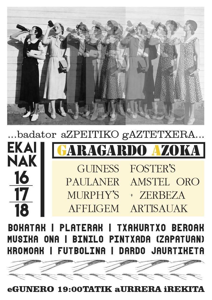 Ostegunean hasiko da Gaztetxeko Garagardo Azoka