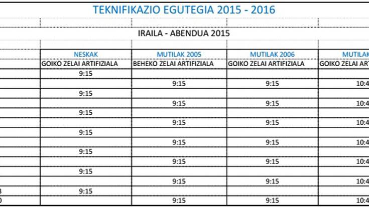 Igandean hasiko da martxan Teknifikazio Eskola guztia