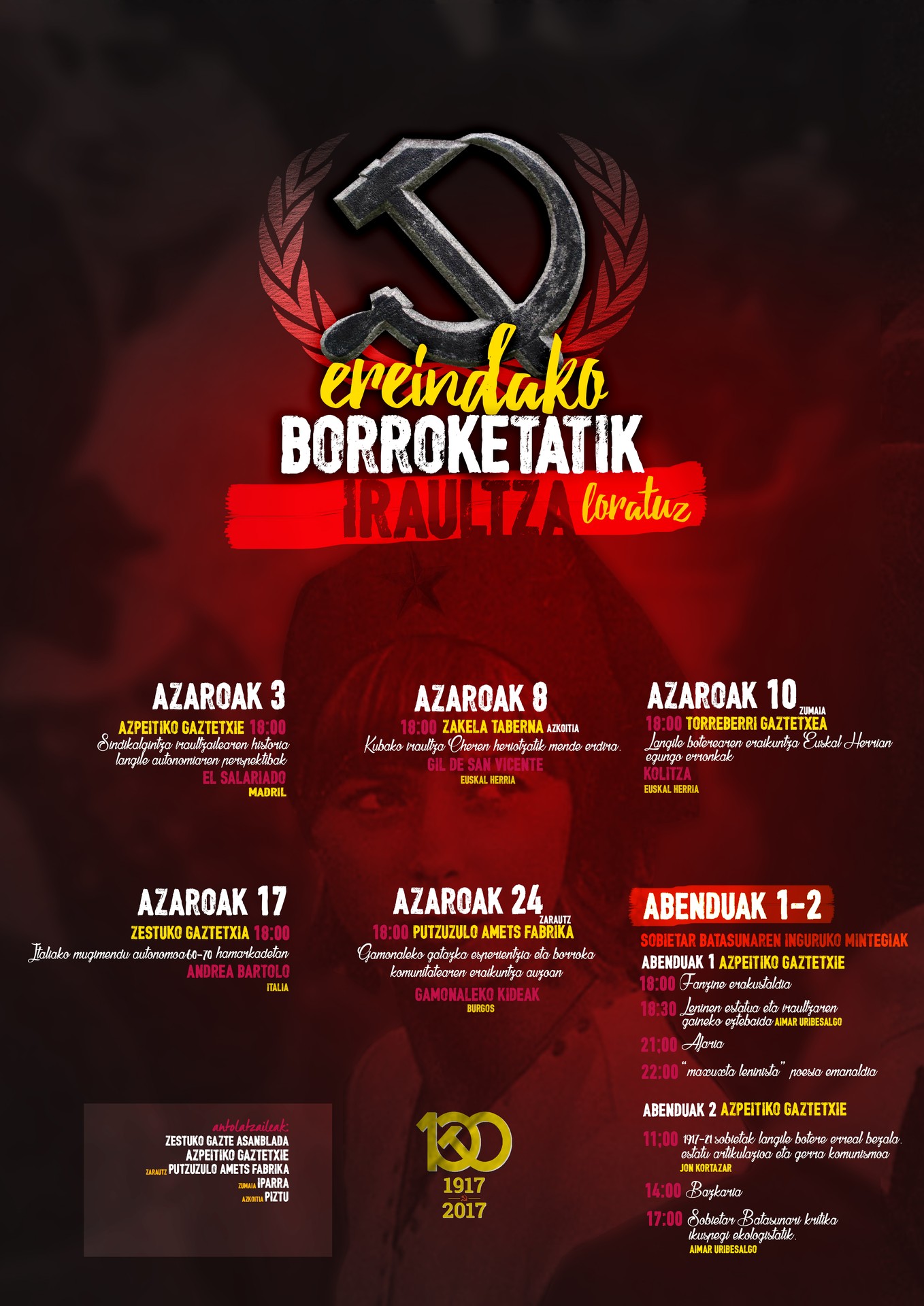 Ereindako borroketatik iraultza loratuz (1917-2017)