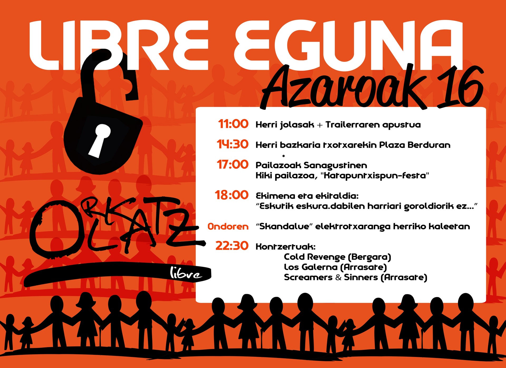 Azaroaren 16an Libre Eguna ospatuko da Azpeitian