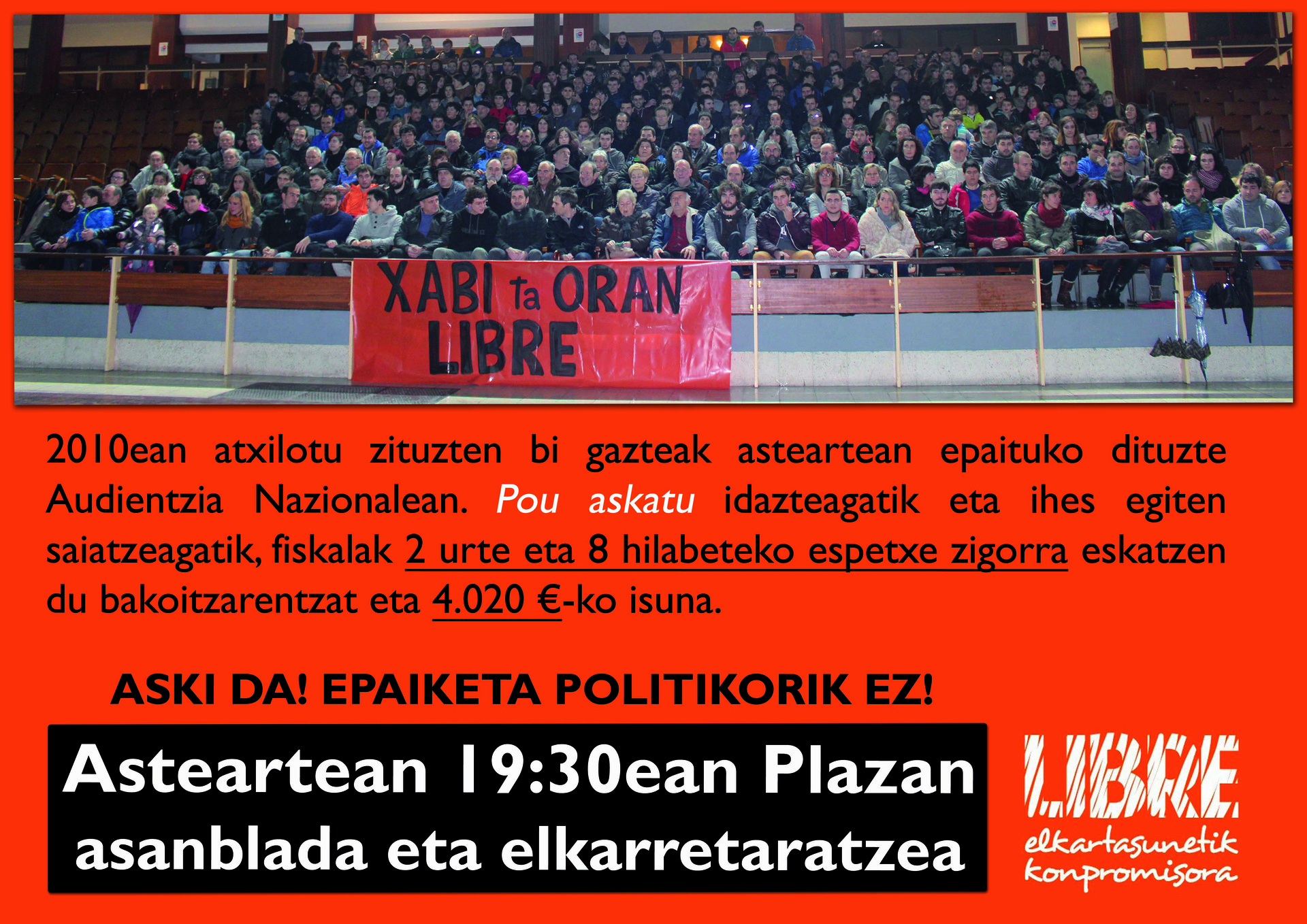 Elkarretaratzea eta asanblada bihar