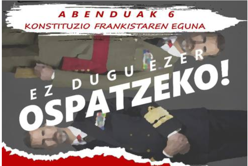 Elkarretaratzea deitu dute, bihar, Espainiar Konstituzioaren egunean