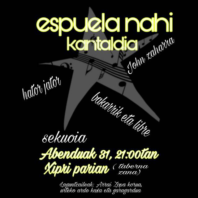 'Espuela nahi kantaldia' egingo dute bihar