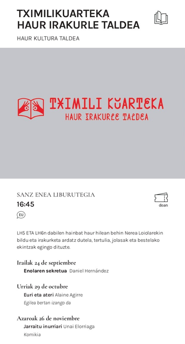 Irakurketa taldea: 'Jarraitu inurriari', Nerea Loiolaren eskutik