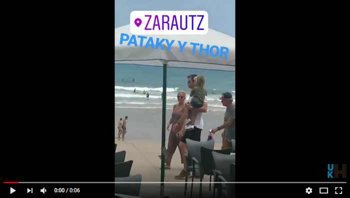 HARA! Elsa Pataky eta Chris Hemsworth aktoreak, Zarautzen