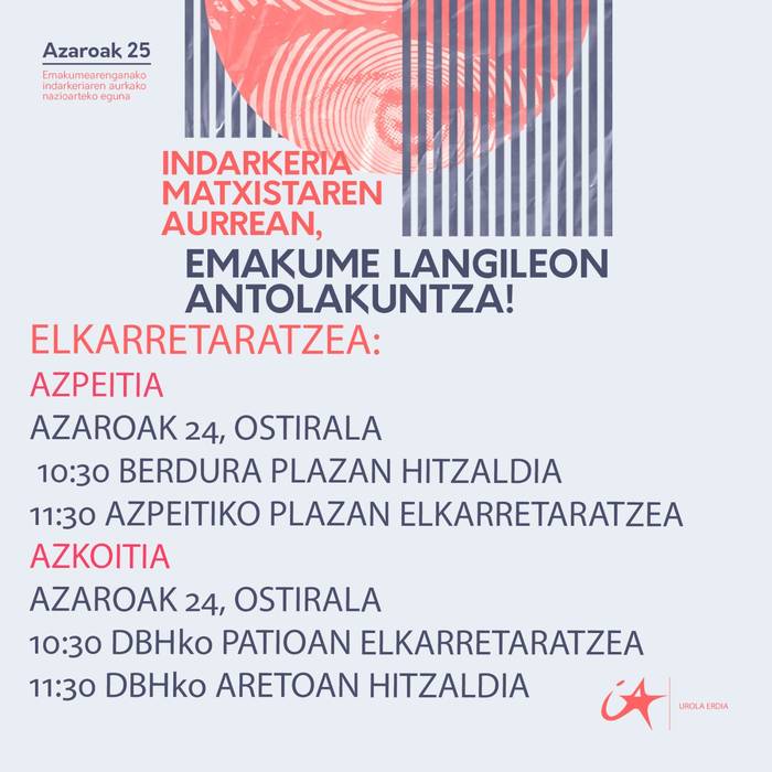 A25: Ikasle Abertzaleen hitzaldia eta elkarretaratzea