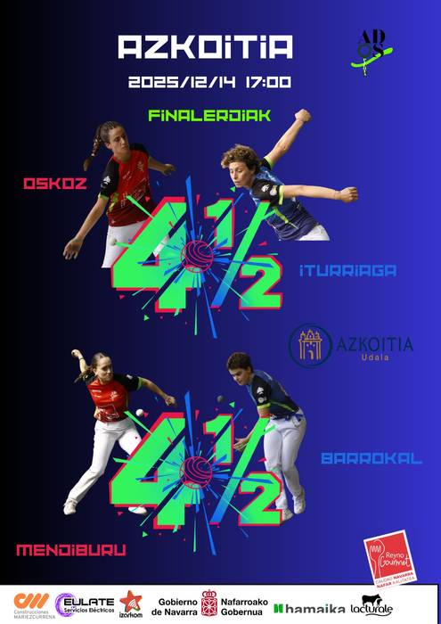 Txapelketa: Emakumeen lau eta erdiko pilota txapelketaren finalerdiak