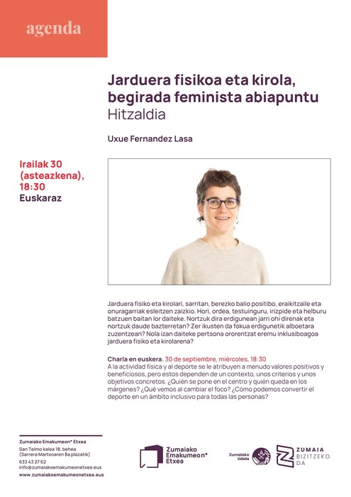 Hitzaldia: 'Jarduera fisikoa eta kirola, begirada feminista abiapuntu'