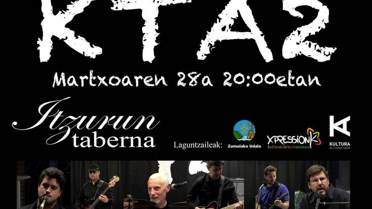 KTA2 taldeak kontzertua emango du bihar Itzurun tabernan